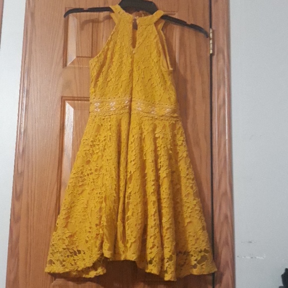 Beautees Dresses Girls Mustard Yellow Lace Dress Poshmark